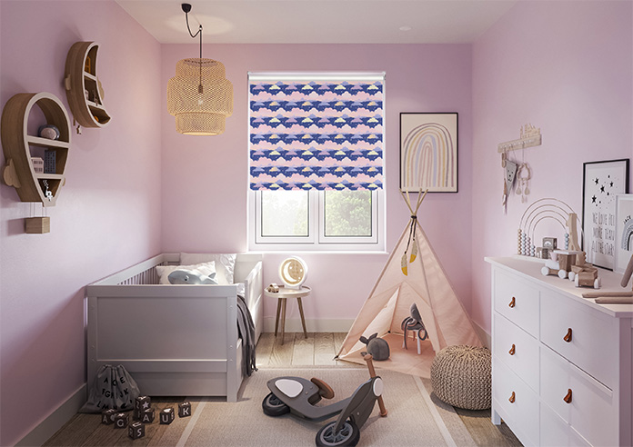 Cloudy Cosmos, Purple Twilight - Roller Blind - Image 8